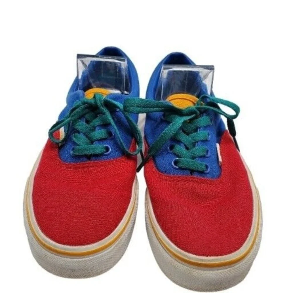 Vans Unisex Off‎ The Wall 500714 Blue/Red/Yellow Shoes Sneakers Size M 5.5 W 7
